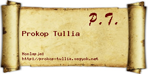 Prokop Tullia névjegykártya